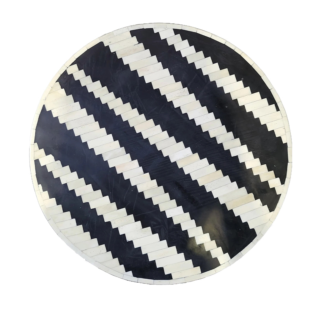 Bone Inlay Side Stool