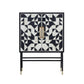 Bone Inlay Geometric Pattern Bar Cabinet