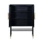 Bone Inlay Geometric Pattern Bar Cabinet