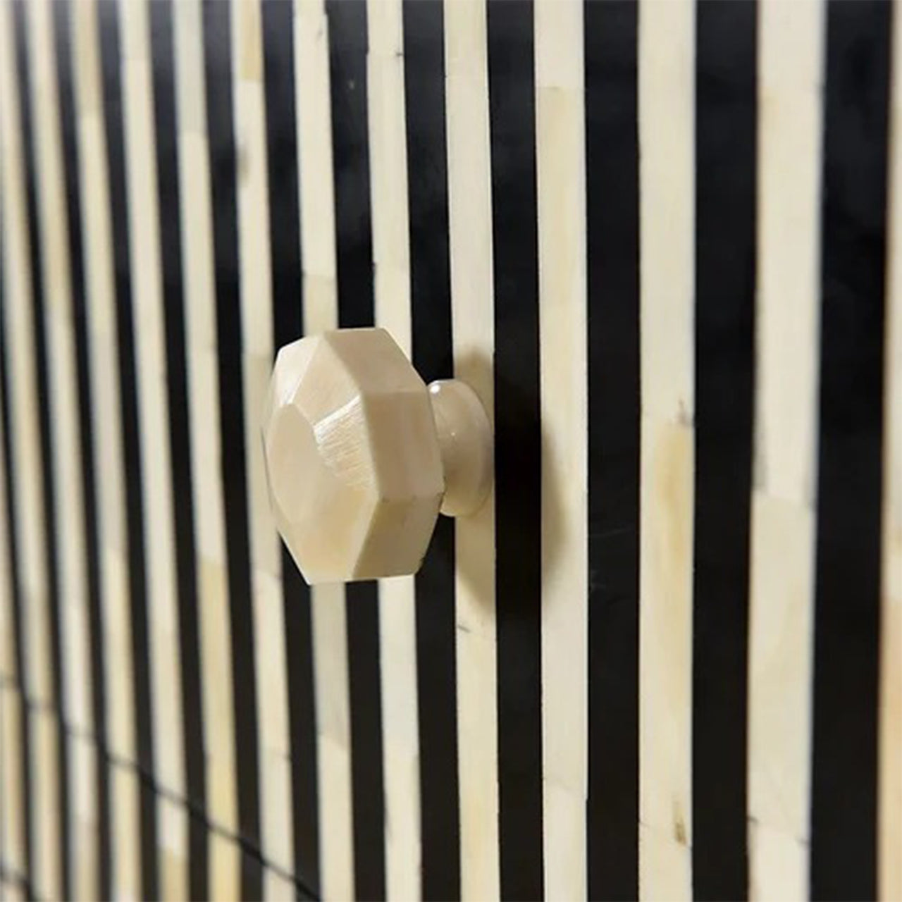 Bone Inlay Chest Of Drawers in black
