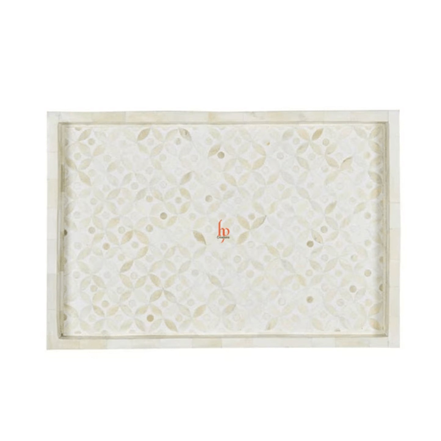 Handmade Bone Inlay Star Eye Pattern Serving Tray  Best Gift For Any Occasion