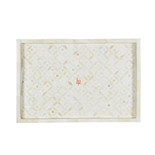 Handmade Bone Inlay Star Eye Pattern Serving Tray  Best Gift For Any Occasion
