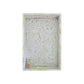 Handmade Bone Inlay White Tray Set of 2 Pieces Bone Inlay Rectangular Floral Tray Best Gift For Any Occasion