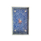 Handmade Bone Inlay Blue Tray Set of 2 Pieces Bone Inlay Rectangular Floral Tray Best Gift For Your Loved Once