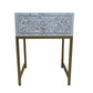 Personalized Mother of Pearl Antique Handmade Night Stand End table Furniture with Insurance