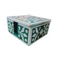 Beautifully Hand Crafted Bone Inlay Green Coaster Set Ready to Ship Perfect gift for loved ones