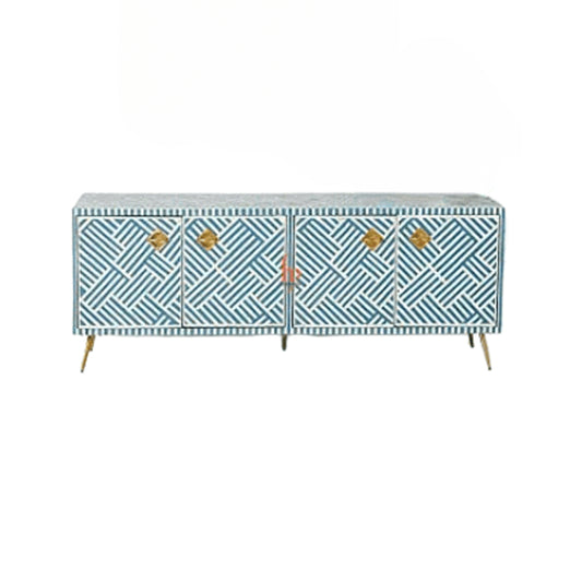 Handmade Bone Inlay Long Cabinet Beautifully Crafted Home Decor Furniture Attractive Living Room Furniture TV Cabinet