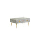 Personalized Bone Inlay Coffee Table Elegant Stripe Design Stunning Look Best Home Decor Furniture
