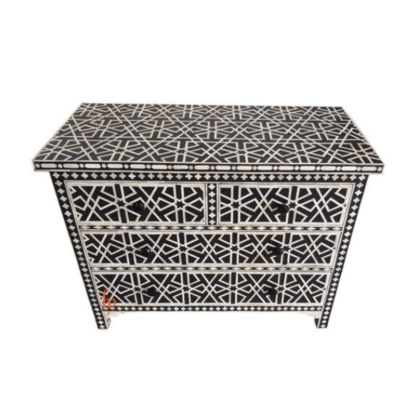 Handmade Bone Inlay Chest Of 4 Drawers Beautifully Design Inlay Chest Home Decor Inlay Furniture Decorative Living Table