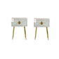 Personalized Handmade Bone Inlay Set Of 2 Bedside Tables Home Decor Furniture Attractive Floral Design Entrance Tables