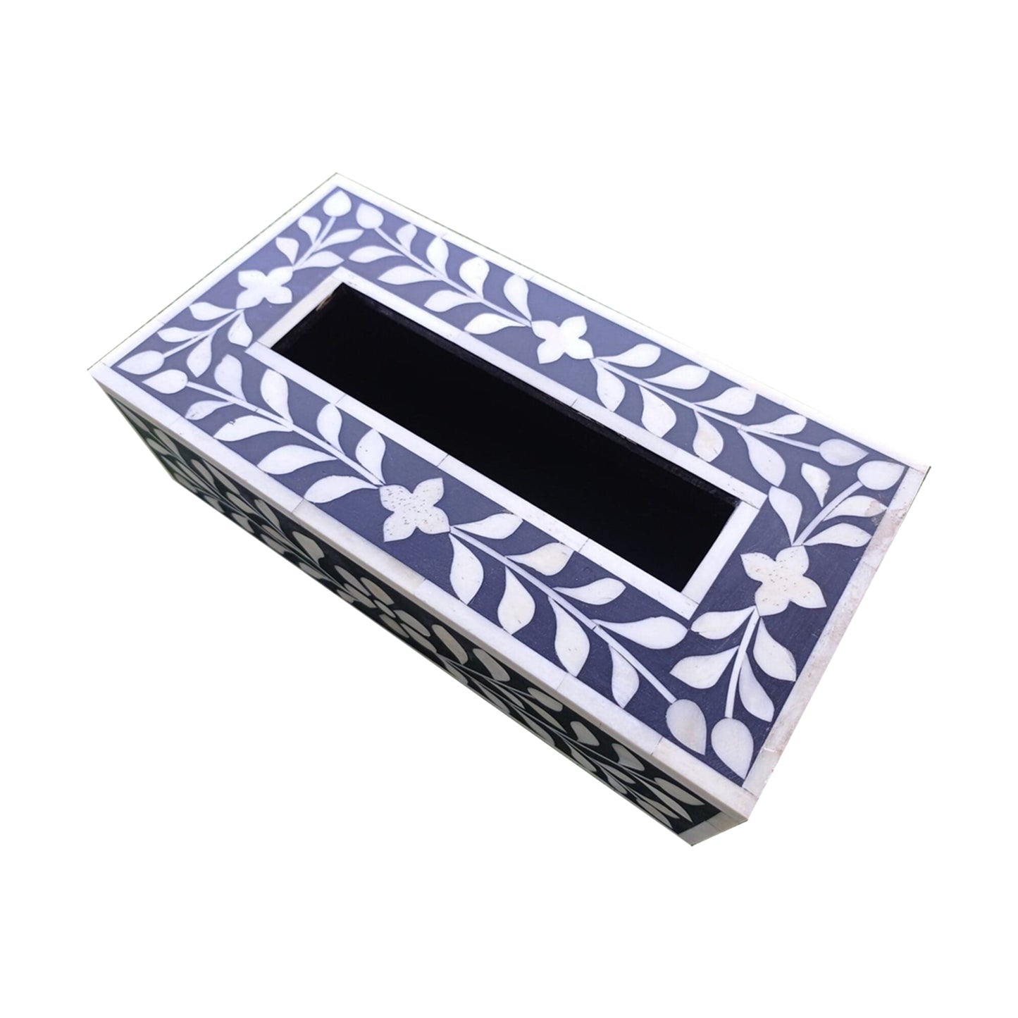 Handmade Customised Bone Inlay Floral Pattern Tissue Paper Box