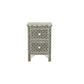 Personalized Bone Inlay Supreme Small Bedside Table Star Eye Design