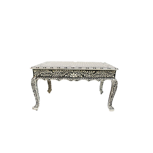 Personalized Bone Inlay Coffee Table Beautiful Floral Design Home Decor furniture Unique Design Attractive Work
