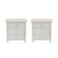 Personalized Handmade Bone Inlay Set Of 2 Bedside Tables Home Decor Furniture Attractive Floral Design Entrance Tables