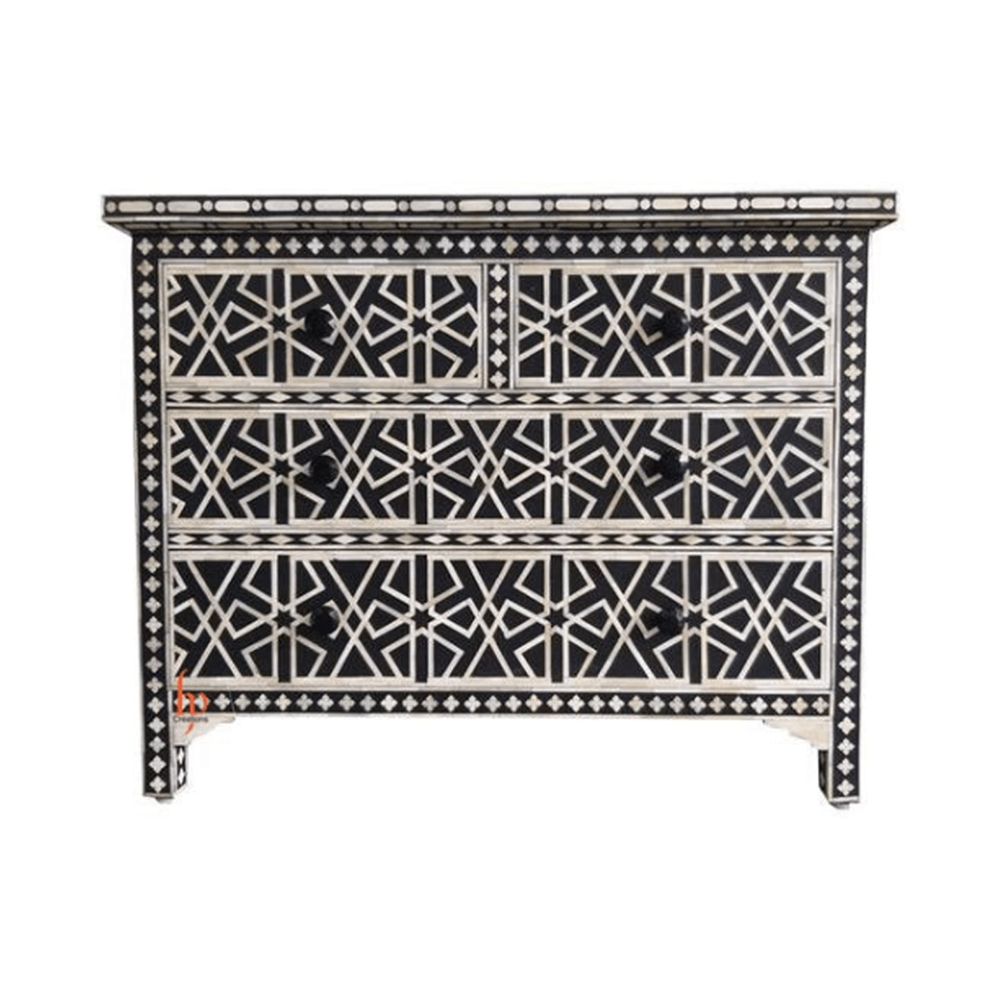 Handmade Bone Inlay Chest Of 4 Drawers Beautifully Design Inlay Chest Home Decor Inlay Furniture Decorative Living Table