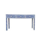 Handmade Customized Bone Inlay Floral Pattern 3 Drawer Console Table