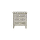 Personalized Handmade Bone Inlay 3 Drawer Geometric Bedside Table Best peace For Home Decor