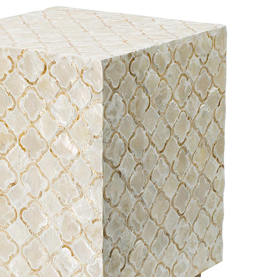 Mother Of Pearl Square Shape Stool