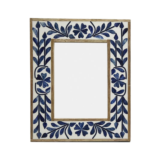 Handmade Customized Bone Inlay floral pattern Photo Frame