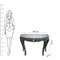 Bone Inlay Semi Circular Console Table Attractive Entry Way Furniture Perfect Home Decor