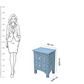Handmade Bone Inlay Blue Maze Bedside Table Home Décor Purpose Attractive Design Nightstand
