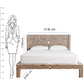 Handmade Bone Inlay King and Queen Size  Bed Frame with Headboard for Bedroom Decor
