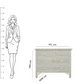 Personalized Bone Inlay Chest Of 4 Drawers Commode Modern Design Grey Home Decor Inlay Storage Furniture