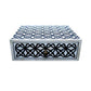 Handmade Customized Bone Inlay Geometric Pattern Floating Bedside
