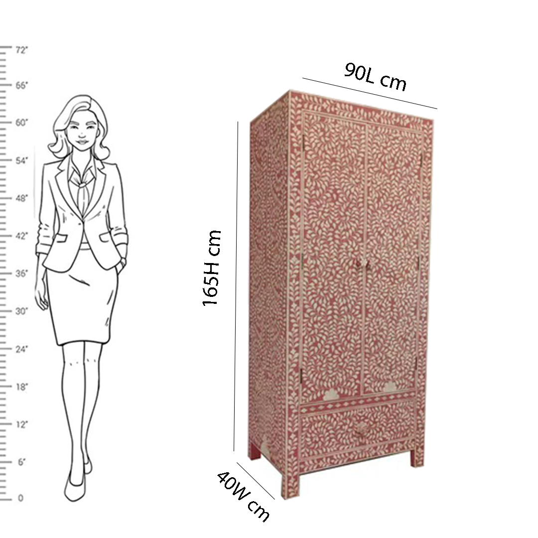 Personalized Handmade Bone Inlay Antique Floral Wardrobes Best For Home