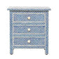 Handmade Bone Inlay 3 Drawer Fish Scale Bedside Table