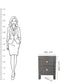 Bone Inlay Bedside in Black Strip Design Perfect Nightstand For Home Decor