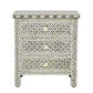 Personalized Handmade Bone Inlay 3 Drawer Geometric Bedside Table Best peace For Home Decor