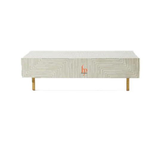 Handmade Bone Inlay Coffee Table Attractive Home Décor Inlay Furniture