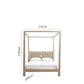 Handmade Bone Inlay King Size  Bed Frame with Headboard and pillars for Bedroom Decor