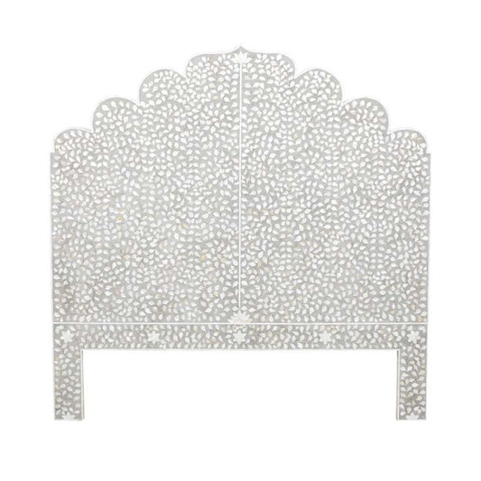 Handmade Customized Mother of Pearl Floral Pattern  Bedhead Best For Home