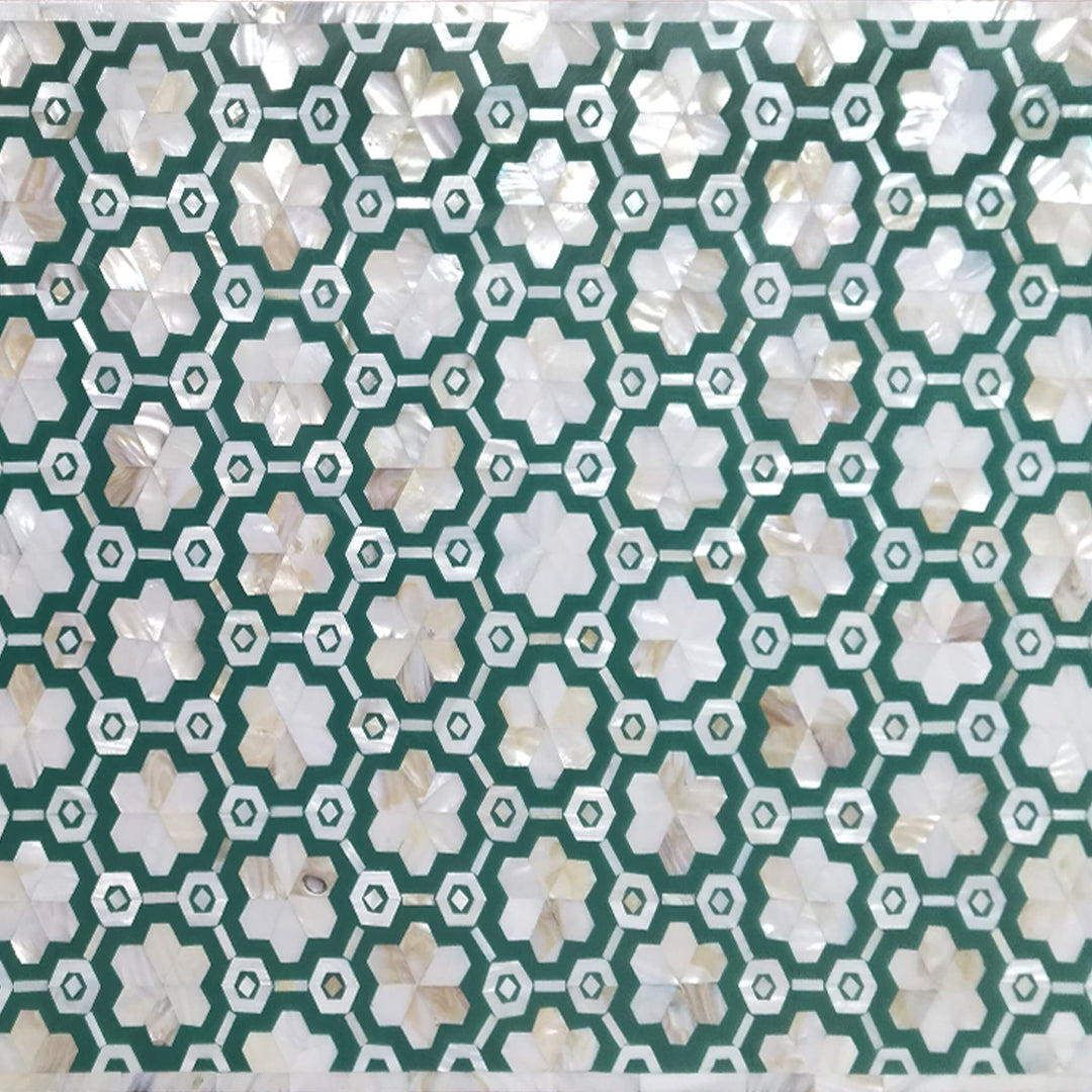 Customized Handmade Mother of Pearl Floral Chest of 4 Drawer for Home and Office decor