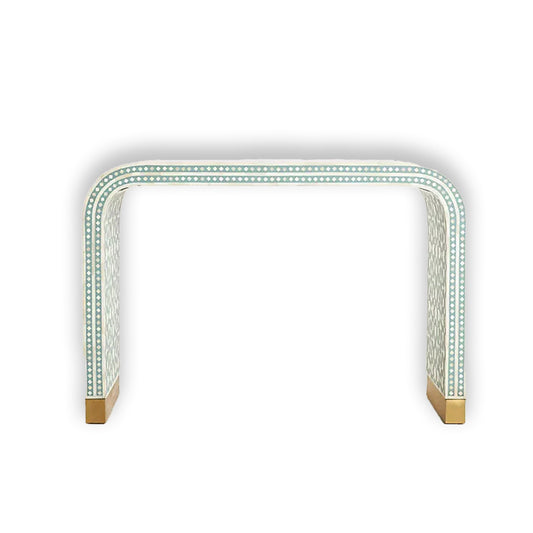 Handmade Customized Bone Inlay Waterfall Console Table/ Moroccon