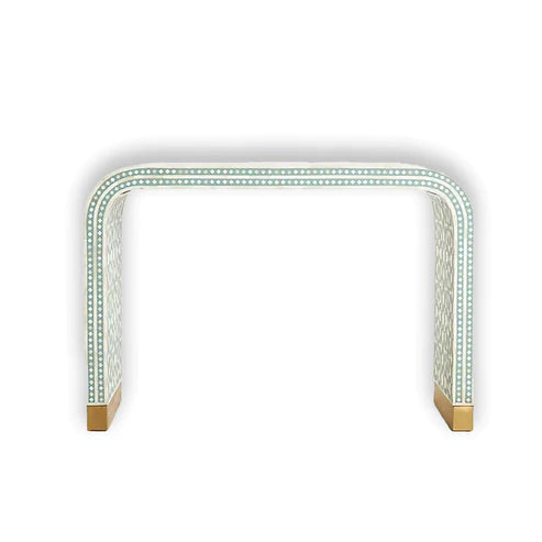 Handmade Customized Bone Inlay Waterfall Console Table/ Moroccon