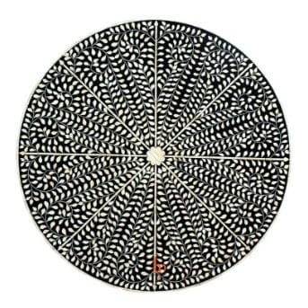 Handmade Customized  Bone Inlay Round Dinning Table