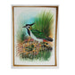 Handmade Bird Painting on Silk Fabric for Home and Office Decor