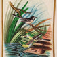 Handmade Birds Painting on Silk Fabric for Home and Office Decor