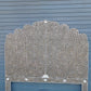 Handmade Customized Mother of Pearl Floral Pattern  Bedhead
