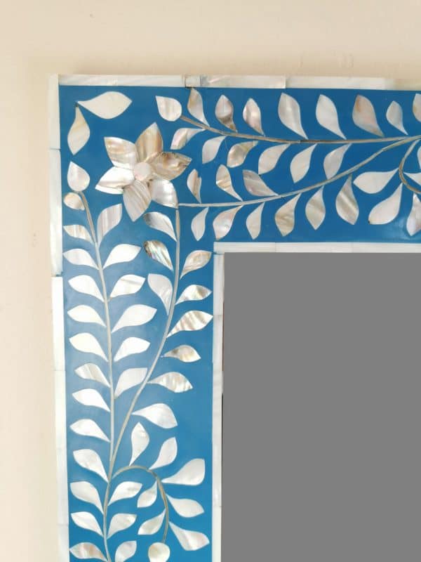 Handmade Customized Mother of Pearl Rectangular Mirror Frame