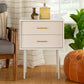 Handmade Customized Wooden 2 Drawer Bedside Table