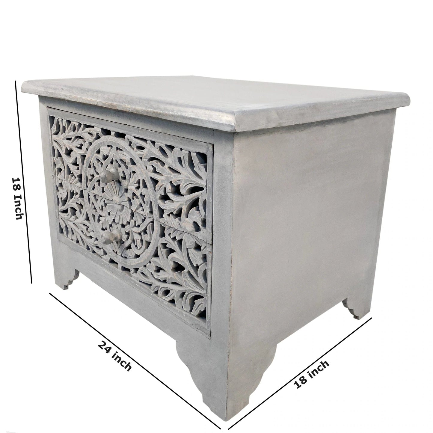 Handmade Customized Wooden 2 Drawer Bedside Table
