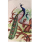 Handmade Peacocks Painting on Silk Fabric for Home and Office Decor