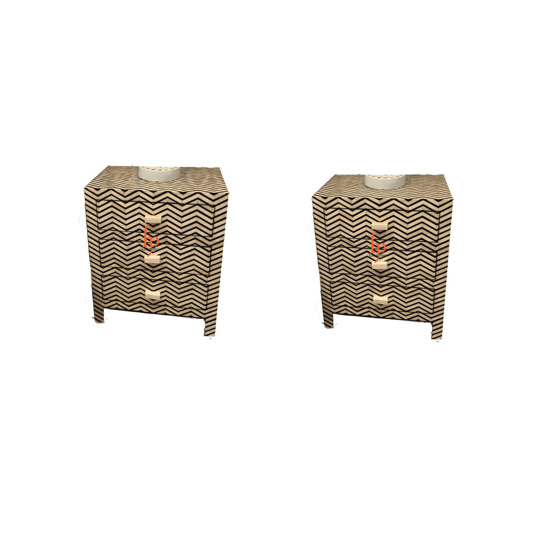 Bone inlay Bedside Table Night Stand End table for Bedroom Decor Design  by hpCreations
