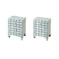Personalized Handmade Bone Inlay Set Of 2 Bedside Tables Home Decor Furniture Attractive Floral Design Entrance Tables