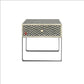 Handmade Bone Inlay Attractive Design Geometric Chevron Bedside Table Chevron with Iron Base