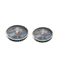 Handmade Bone Black Inlay Floral Tray Set of 2 Pieces Round Floral Tray Best Gift For Your Loved Once